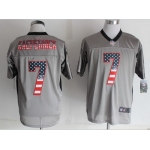 Nike San Francisco 49ers #7 Colin Kaepernick 2014 USA Flag Fashion Gray Elite Jersey