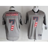 Nike San Francisco 49ers #7 Colin Kaepernick 2014 USA Flag Fashion Gray Elite Jersey