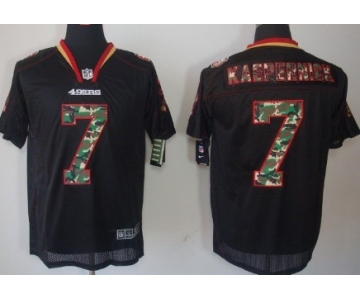 Nike San Francisco 49ers #7 Colin Kaepernick Black With Camo Elite Jersey