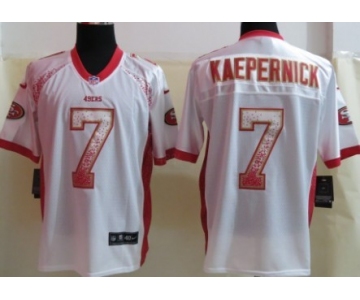 Nike San Francisco 49ers #7 Colin Kaepernick Drift Fashion White Elite Jersey