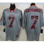 Nike San Francisco 49ers #7 Colin Kaepernick Lights Out Gray Ornamented Elite Jersey