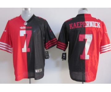 Nike San Francisco 49ers #7 Colin Kaepernick Red/Black Two Tone Elite Jersey