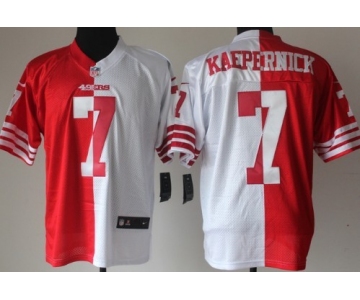 Nike San Francisco 49ers #7 Colin Kaepernick Red/White Two Tone Elite Jersey