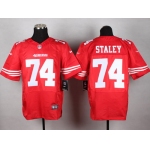 Nike San Francisco 49ers #74 Joe Staley Red Elite Jersey