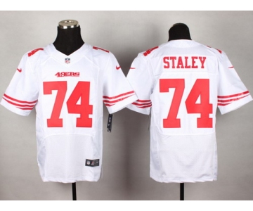 Nike San Francisco 49ers #74 Joe Staley White Elite Jersey