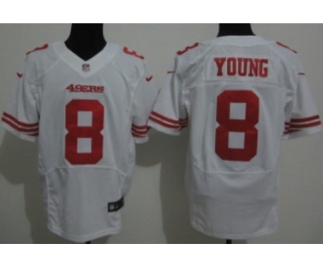 Nike San Francisco 49ers #8 Steve Young White Elite Jersey