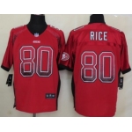 Nike San Francisco 49ers #80 Jerry Rice Drift Fashion Red Elite Jersey