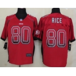 Nike San Francisco 49ers #80 Jerry Rice Drift Fashion Red Elite Jersey