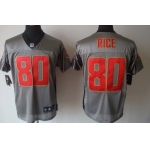 Nike San Francisco 49ers #80 Jerry Rice Gray Shadow Elite Jersey