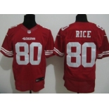 Nike San Francisco 49ers #80 Jerry Rice Red Elite Jersey