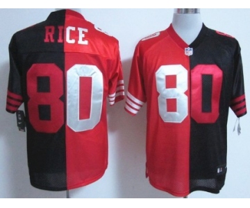 Nike San Francisco 49ers #80 Jerry Rice Red/Black Two Tone Elite Jersey