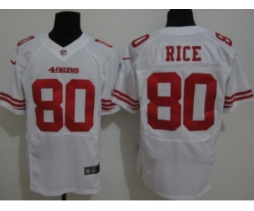 Nike San Francisco 49ers #80 Jerry Rice White Elite Jersey
