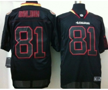 Nike San Francisco 49ers #81 Anquan Boldin Lights Out Black Elite Jersey