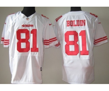 Nike San Francisco 49ers #81 Anquan Boldin White Elite Jersey