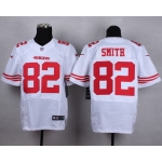 Nike San Francisco 49ers #82 Torrey Smith White Elite Jersey