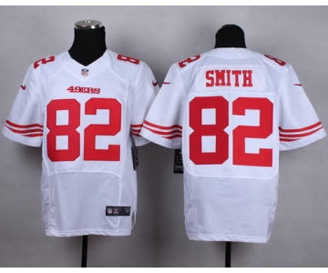 Nike San Francisco 49ers #82 Torrey Smith White Elite Jersey