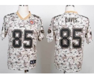 Nike San Francisco 49ers #85 Vernon Davis 2013 USMC Camo Elite Jersey