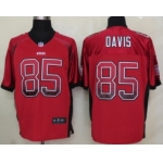 Nike San Francisco 49ers #85 Vernon Davis Drift Fashion Red Elite Jersey