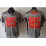 Nike San Francisco 49ers #85 Vernon Davis Gray Shadow Elite Jersey