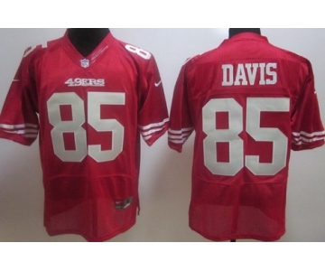 Nike San Francisco 49ers #85 Vernon Davis Red Elite Jersey