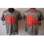 Nike San Francisco 49ers #94 Justin Smith Gray Shadow Elite Jersey