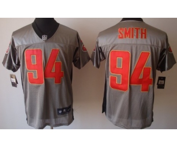 Nike San Francisco 49ers #94 Justin Smith Gray Shadow Elite Jersey