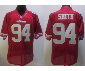 Nike San Francisco 49ers #94 Justin Smith Red Elite Jersey