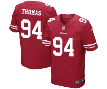 Nike San Francisco 49ers #94 Solomon Thomas Red Team Color Men's Stitched NFL Elite Jersey