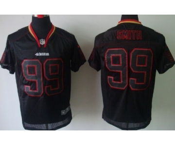 Nike San Francisco 49ers #99 Aldon Smith Lights Out Black Elite Jersey