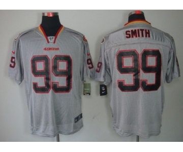 Nike San Francisco 49ers #99 Aldon Smith Lights Out Gray Elite Jersey