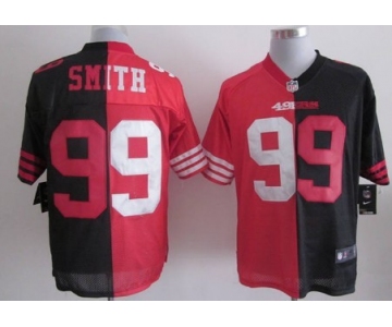 Nike San Francisco 49ers #99 Aldon Smith Red/Black Two Tone Elite Jersey