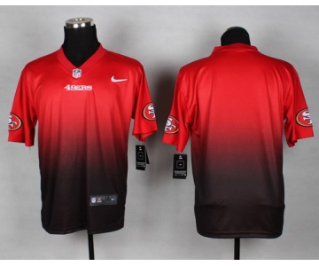 Nike San Francisco 49ers Blank Red/Black Fadeaway Elite Jersey