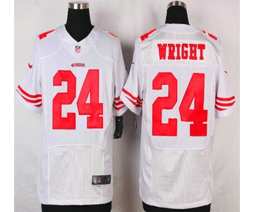 San Francisco 49ers #24 Shareece Wright Nike White Elite Jersey