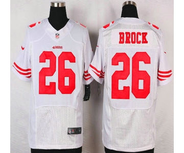 San Francisco 49ers #26 Tramaine Brock Nike White Elite Jersey