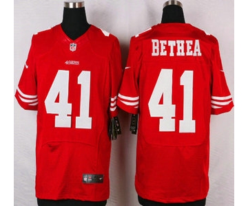 San Francisco 49ers #41 Antoine Bethea Nike Red Elite Jersey