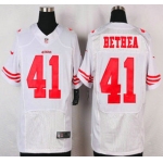 San Francisco 49ers #41 Antoine Bethea Nike White Elite Jersey