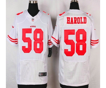 San Francisco 49ers #58 Eli Harold Nike White Elite Jersey