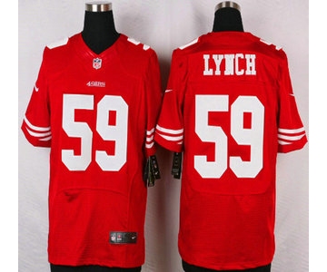 San Francisco 49ers #59 Aaron Lynch Nike Red Elite Jersey