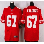 San Francisco 49ers #67 Daniel Kilgore Nike Red Elite Jersey