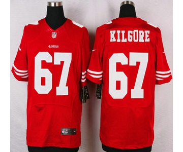 San Francisco 49ers #67 Daniel Kilgore Nike Red Elite Jersey