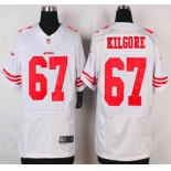 San Francisco 49ers #67 Daniel Kilgore Nike White Elite Jersey