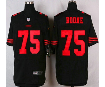 San Francisco 49ers #75 Alex Boone 2015 Nike Black Elite Jersey