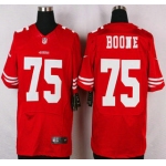 San Francisco 49ers #75 Alex Boone Nike Red Elite Jersey