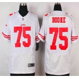 San Francisco 49ers #75 Alex Boone Nike White Elite Jersey