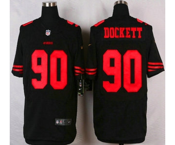 San Francisco 49ers #90 Darnell Dockett 2015 Nike Black Elite Jersey