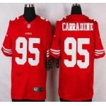 San Francisco 49ers #95 Tank Carradine Nike Red Elite Jersey