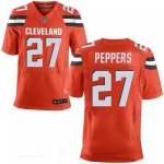 Men's 2017 NFL Draft Cleveland Browns #27 Jabrill Peppers Orange Alternate Stitched NFL Nike Elite Jersey