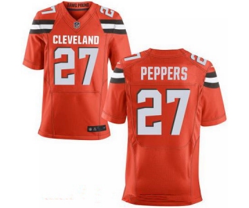 Men's 2017 NFL Draft Cleveland Browns #27 Jabrill Peppers Orange Alternate Stitched NFL Nike Elite Jersey