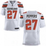 Men's 2017 NFL Draft Cleveland Browns #27 Jabrill Peppers White Road Stitched NFL Nike Elite Jersey