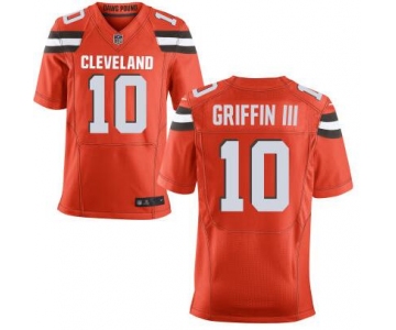 Men's Cleveland Browns #10 Robert Griffin III Orange Alternate 2015 NFL Nike Elite Jersey